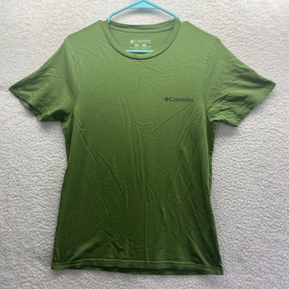 Columbia Shirt Adult Small Green Greater Outdoor Gear Short Sleeve Mountain Hike